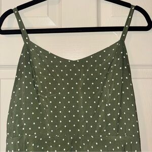 Green with White Polka Dot Dress